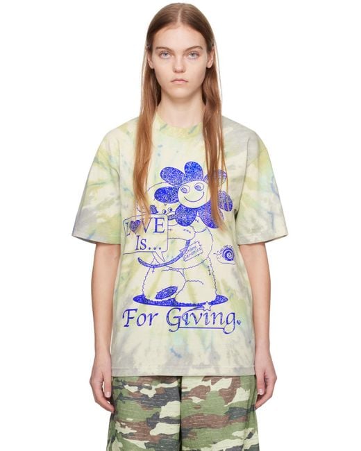 ONLINE CERAMICS &ーン Love Is For Giving Tシャツ Blue