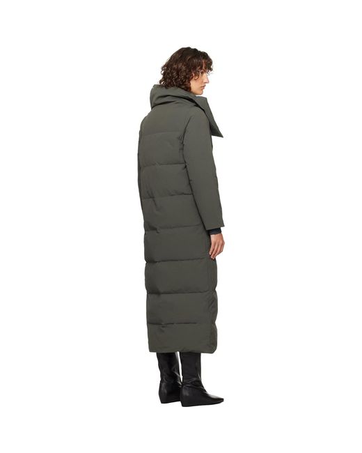 Paloma Wool Gray Khaki Long Pruit Down Coat