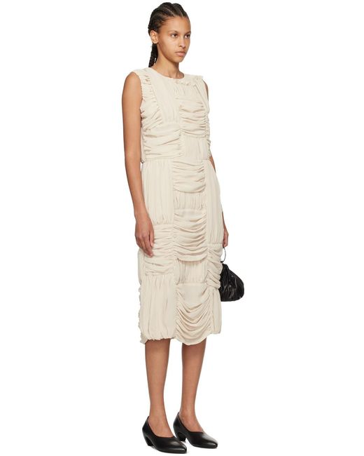 Robe midi à effet ruché Comme des Garçons en coloris Black