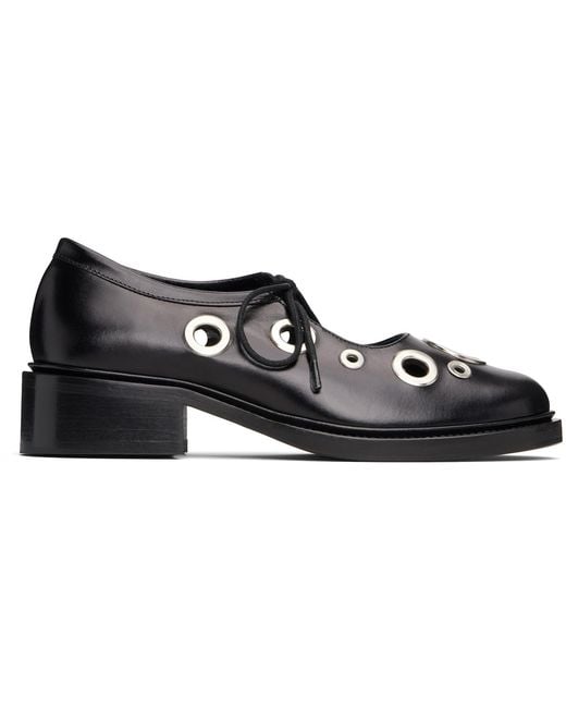Nicole Saldanã Black Fabiana Eyelet Loafers