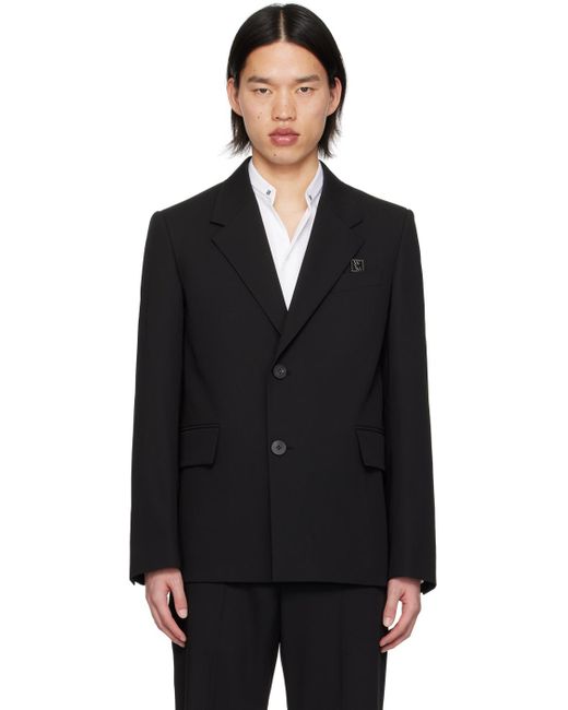 Wooyoungmi Black Two-Button Blazer for men
