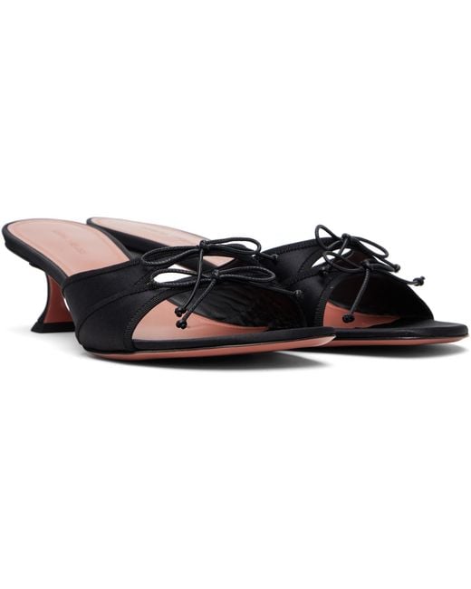 AMINA MUADDI Black Eleonora Slipper 45 Heeled Sandals