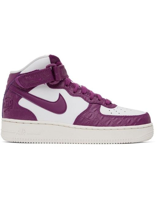 Nike Purple & White Air Force 1 '07 Sneakers | Lyst