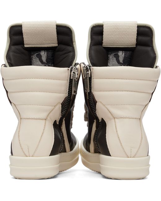 Rick Owens Brown Tower Jumbolace Geobasket Sneakers