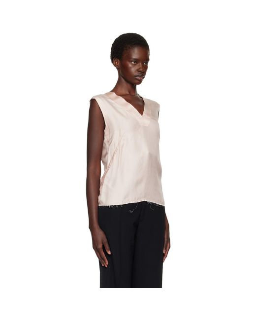 Maison Margiela Multicolor Silk V-Neck Top
