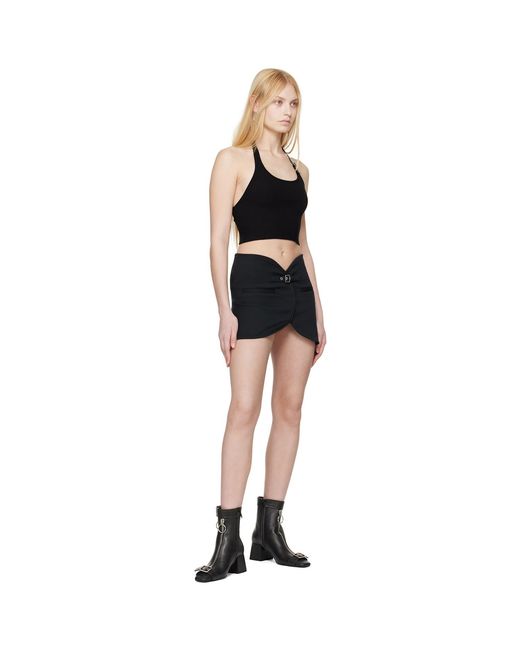 Courreges Black Ellipse Miniskirt