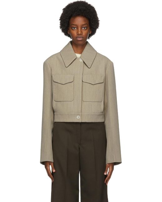 Lemaire Natural Wool Short Blouson Jacket