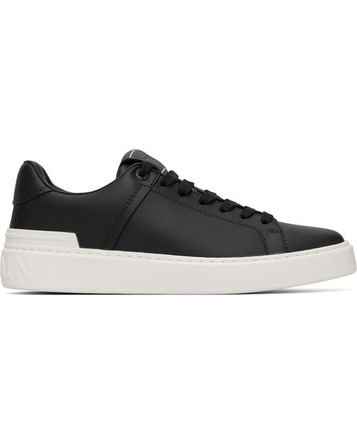 Balmain Black B-Court Calfskin Sneakers for men