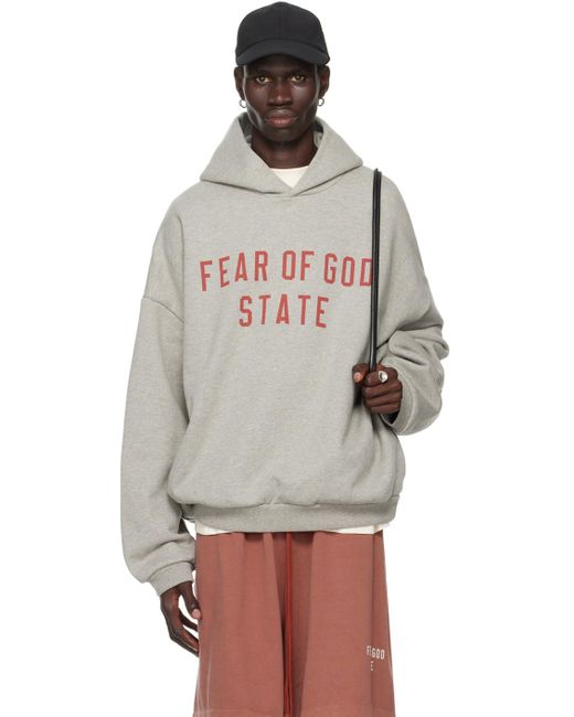 Fear of god printed hoodie new arrivals