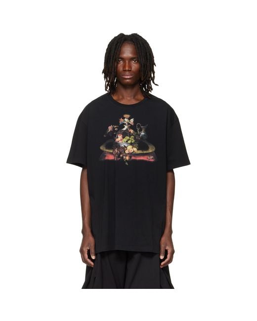Vivienne Westwood Black Still Life Orb Oversized T-Shirt for men