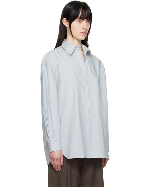 Amomento ブルー オーバーサイズ シャツ Black