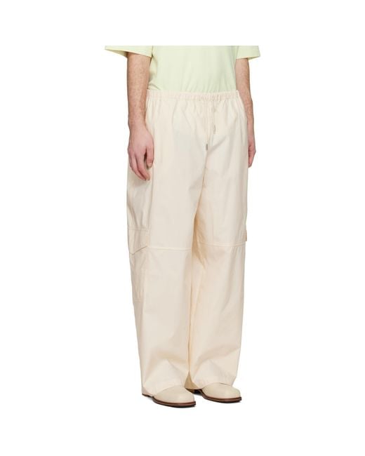 Maison Kitsuné Natural Off- Oversize Cargo Pants for men
