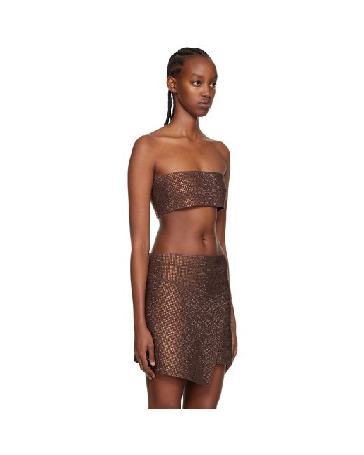ANDREADAMO Black Andreādamo Crystal-cut Tank Top