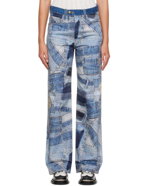 ANDERSSON BELL Blue Patchwork Jeans
