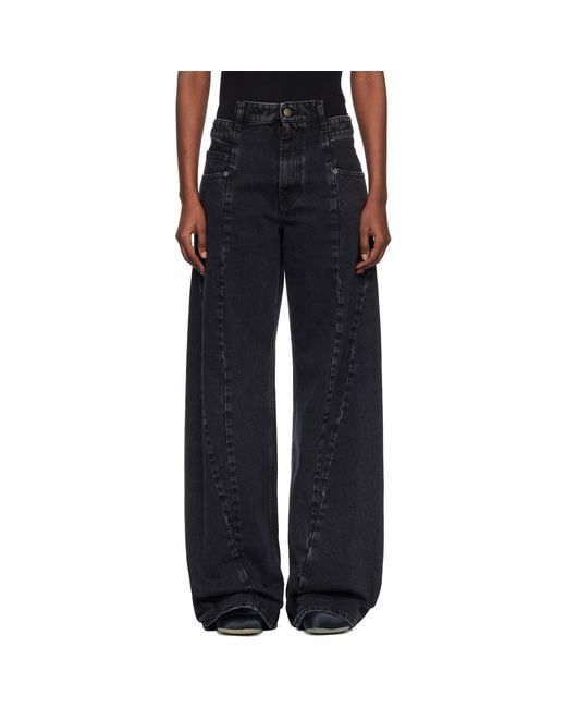 Maison Margiela Black Cut-Out Jeans
