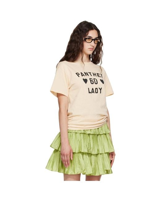 Valentino Green Printed Cotton Jersey 'Panther Lady' T-Shirt