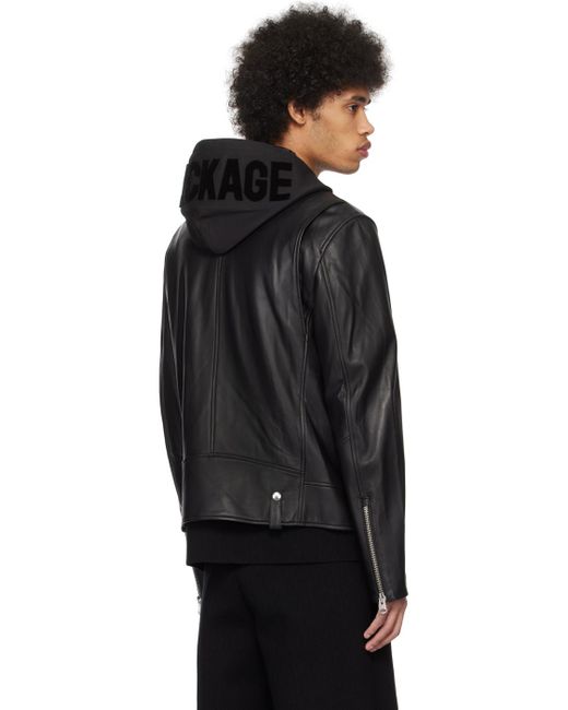 Mackage Black Magnus-cn Leather Jacket for men