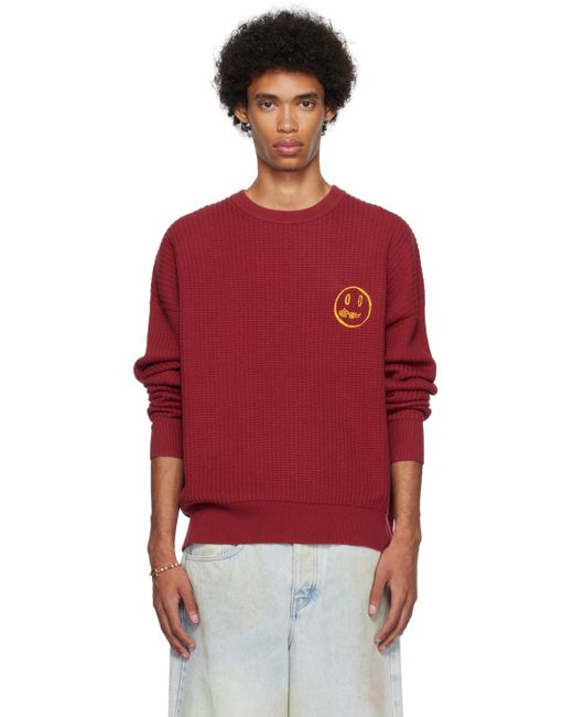 Drew House Red Embroide Sweater for men