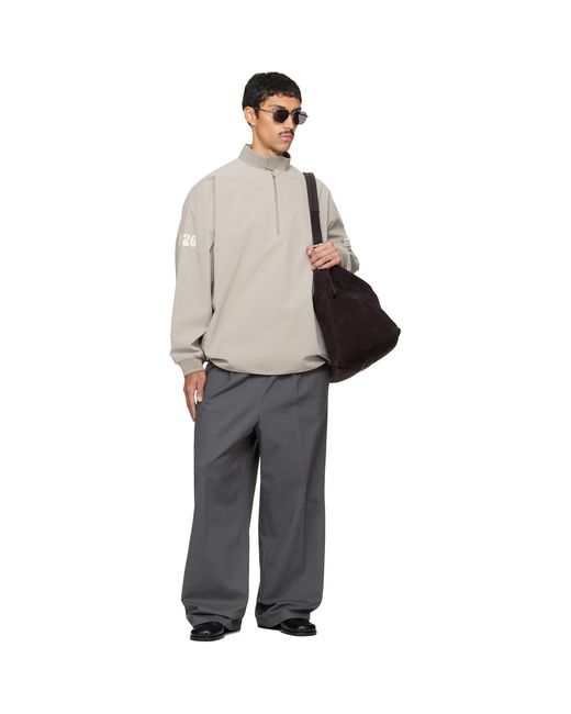 Fear Of God Gray Pleat Front Drawstring Trousers for men