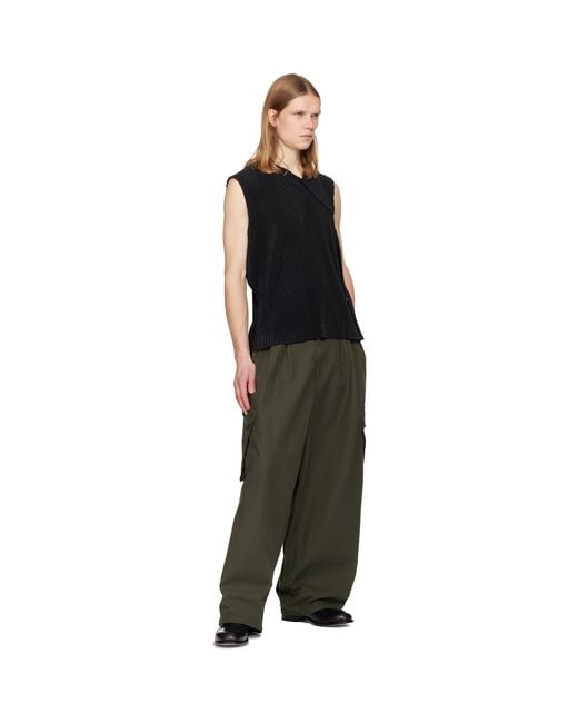 Homme Plissé Issey Miyake Black Stone Cloud Tank Top for men