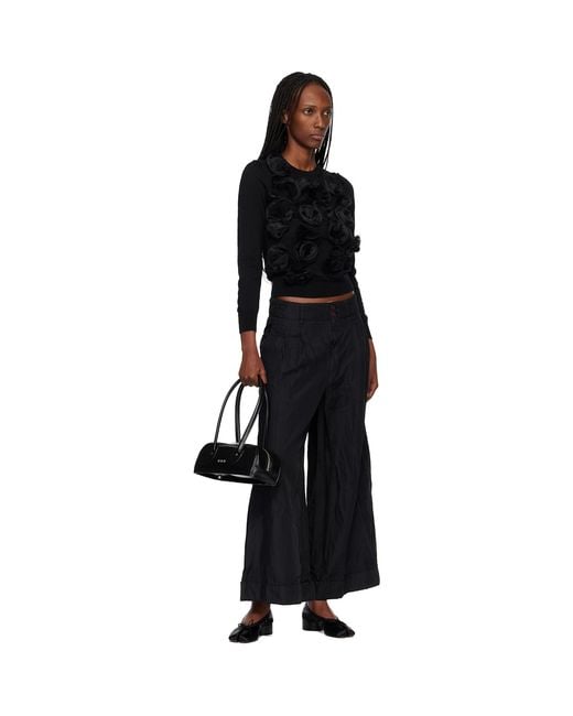 Comme des Garçons Black Synthetic Leather Shoulder Bag