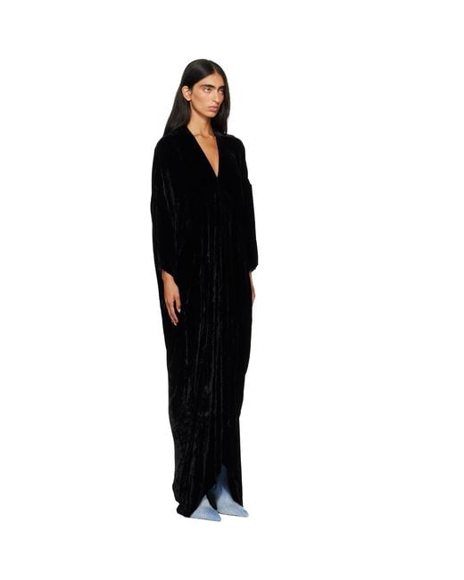 Rick Owens Black Tower Tommykite Maxi Dress