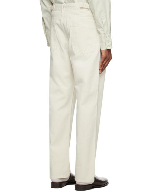 Lemaire White Curved Jeans for men