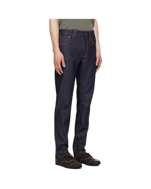 Nudie Jeans Blue Lean Dean Jeans for men