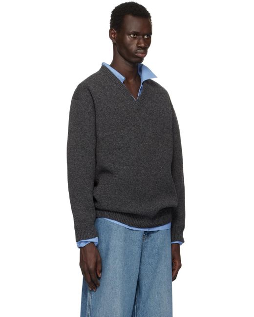 Miu Miu Black Shetland Wool Sweater for men
