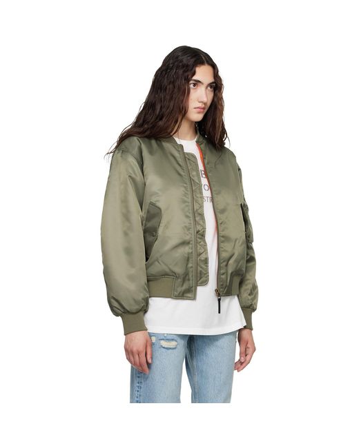 Anine Bing Green Khaki Leon Bomber Jacket