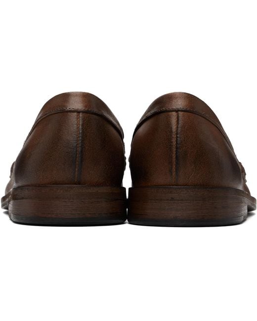 Marsèll Brown Mocasso Leather Loafers for men