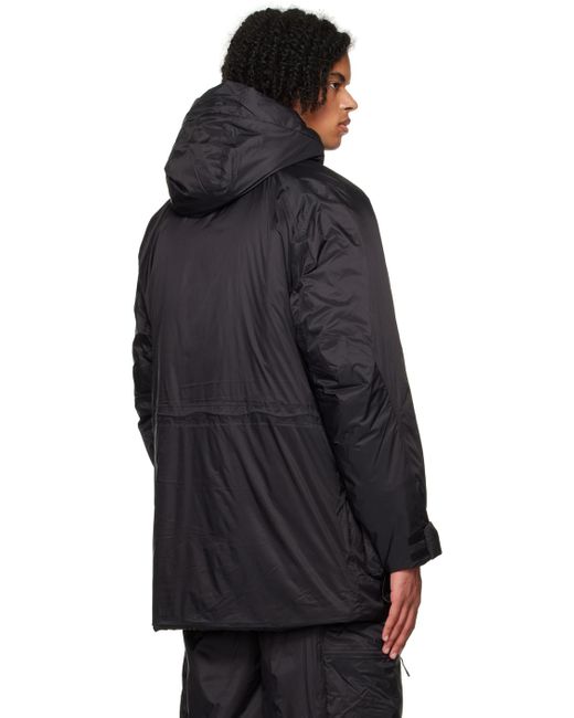 Rains Black Vardo Puffer Coat for men