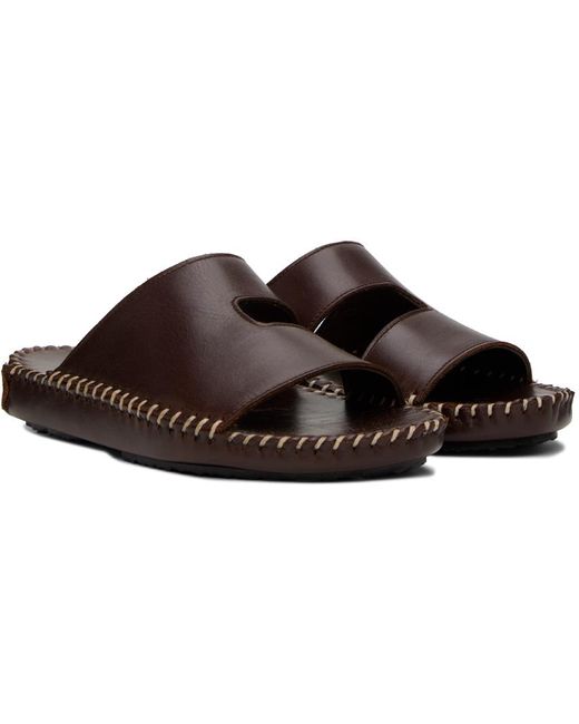 Hereu Black Brown Torniol Flat Sandals