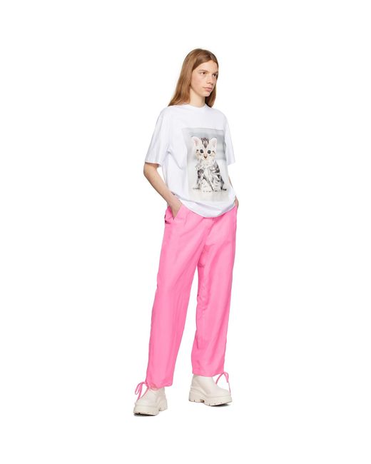 MSGM Pink Drawstring Trousers