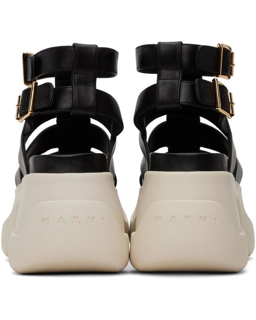 Marni Black Gladiator Platform Sandals Lyst