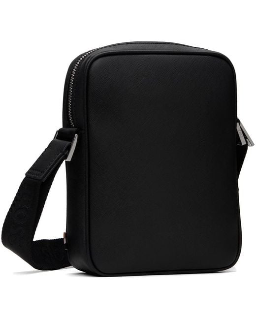 BOSS ボス★ブラック Zair バッグ BOSS Zair Leather Crossbody Bag | Black | FARFETCH