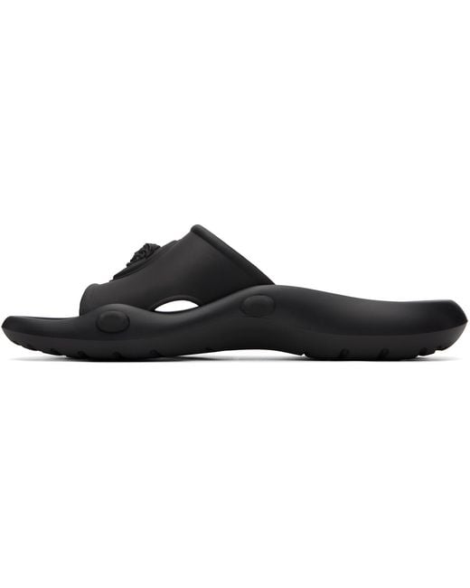 Versace Black Medusa Rubber Slides for men