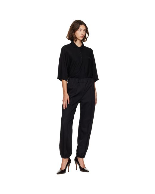 Burberry Black Wool Jogging Trousers