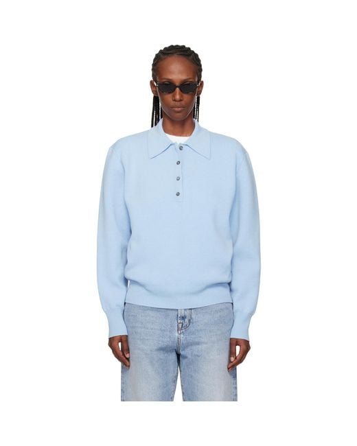 Rohe Blue Compact Knitted Polo