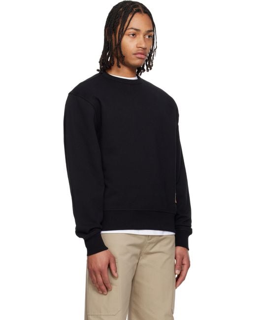 Burberry Black Check Label Cotton Hoodie for men