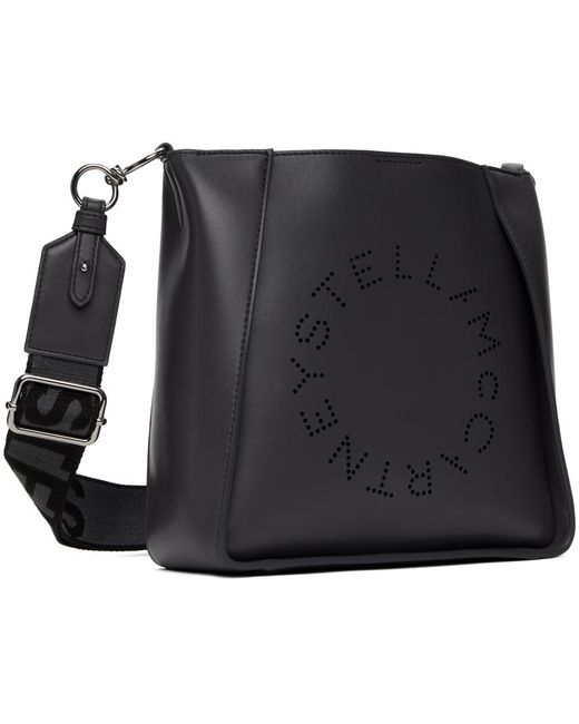 Stella McCartney Black Gray Logo Shoulder Bag