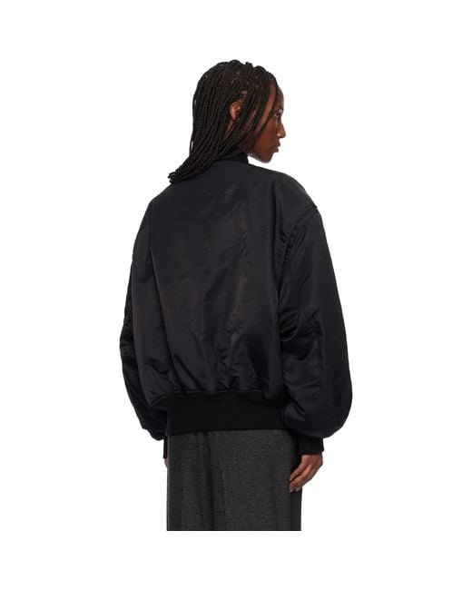 Entire studios Black Broad Bomber Jacket