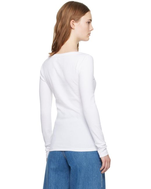 Totême  Toteme White Classic Long Sleeve T-shirt