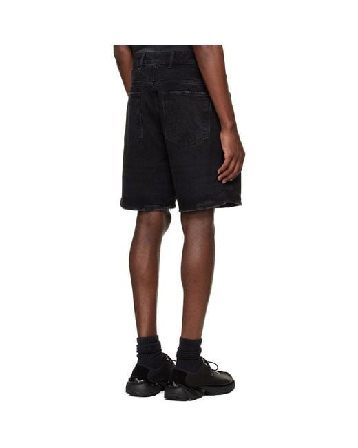 Represent Black R10T Tailored Denim Shorts for men