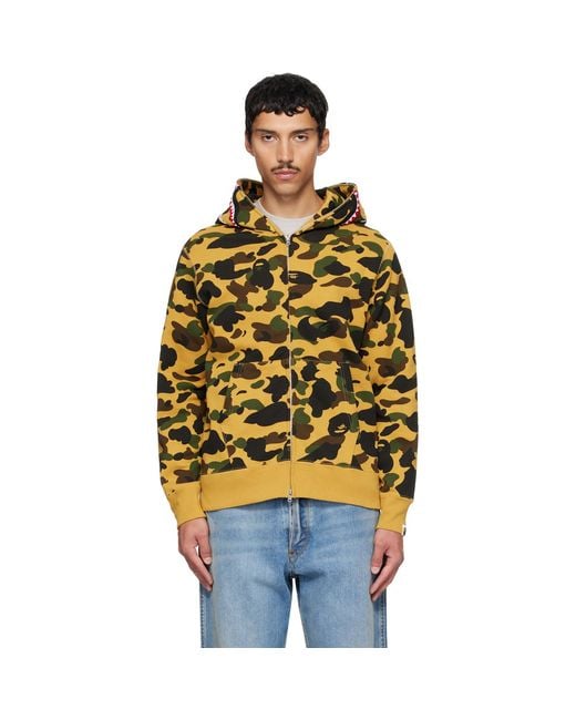 A Bathing Ape Metallic 1St Camo Shark Full Zip Hoodie for men