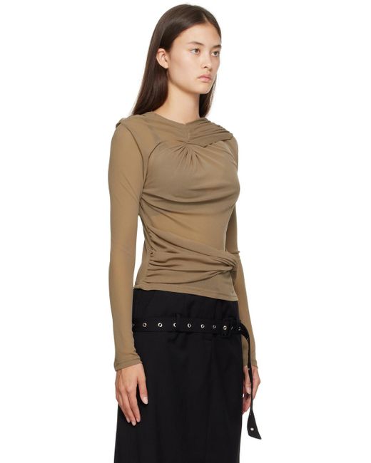 ROKH Black Knotted Long Sleeve T-shirt