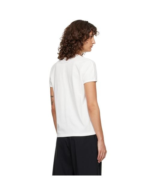 MM6 by Maison Margiela White Off- 'Margie' T-Shirt