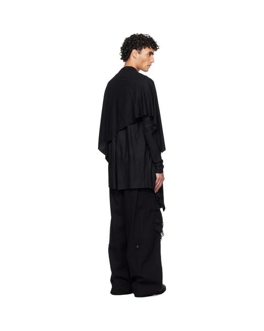 Julius Black Veiled Cardigan for men