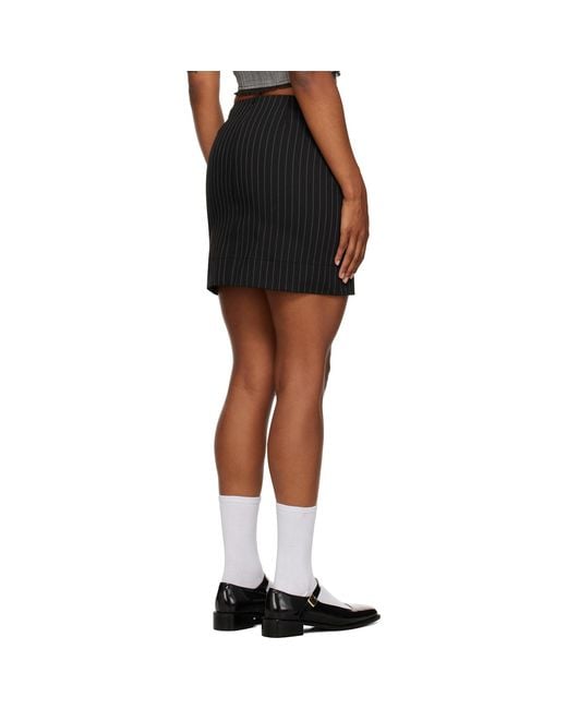 Ganni Black Ruched Miniskirt