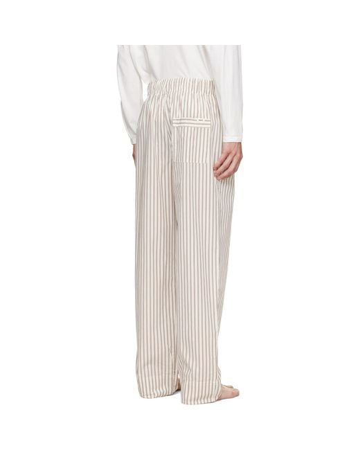 Tekla White Off- Poplin Pyjama Pants for men